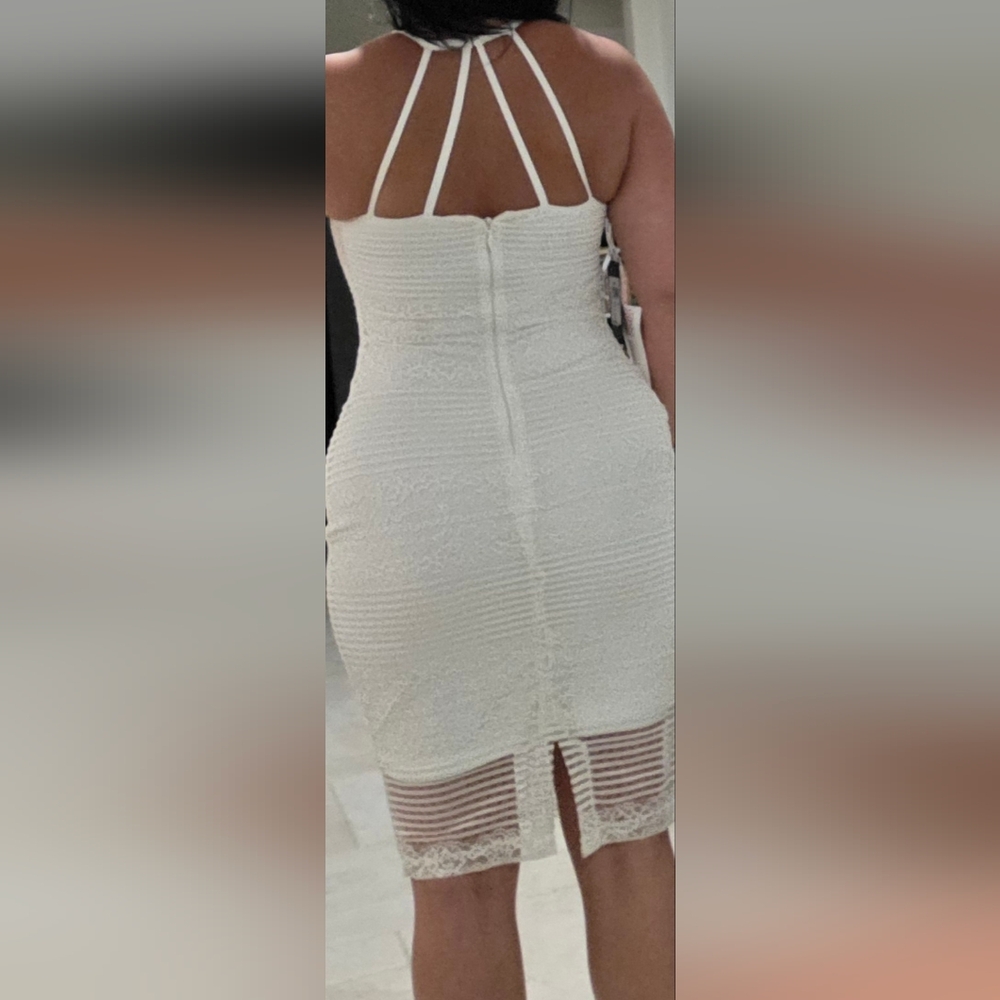 Elegant White Lace Dress